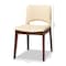 Baxton Studio Afton Mid-Century Modern Beige Faux Leather Upholstered and 2-Piece Wood Dining Chair Set Set of 2 188-11660-ZORO - alternate 2